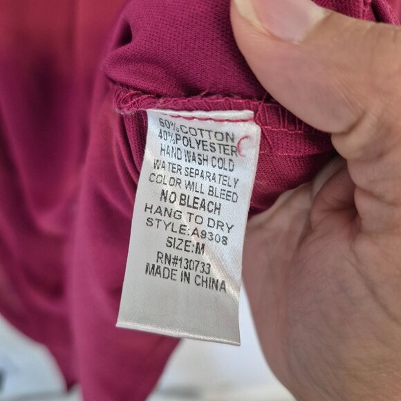 Umgee USA Womens Pink Tie-Dye Drrss W/ Crochet Sleeve Detail Bell Sleeves & Fron - Picture 6 of 8